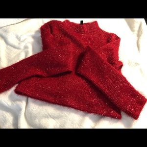Fuzzy Red Sweater